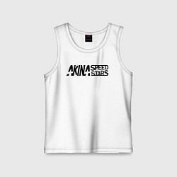 Майка детская хлопок Akina speed star, цвет: белый
