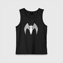 Майка детская хлопок Venom spider logo, цвет: черный
