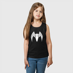Майка детская хлопок Venom spider logo, цвет: черный — фото 2