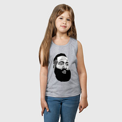 Майка детская хлопок James Harden, цвет: меланж — фото 2