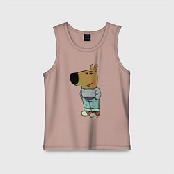 Майка детская хлопок Чиловый парень, цвет: пыльно-розовый