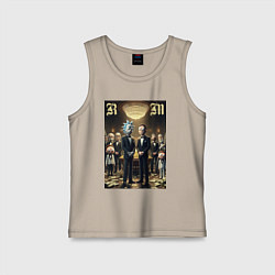 Майка детская хлопок Rick and Morty - mafia, цвет: миндальный