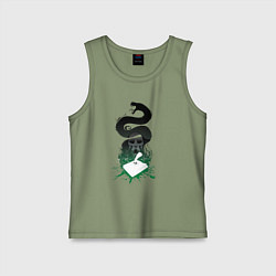 Майка детская хлопок Дневник Тома Реддла - Гарри Поттер, цвет: авокадо