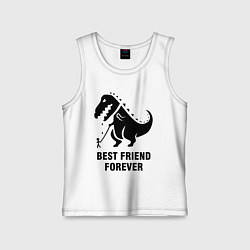 Майка детская хлопок Godzilla best friend, цвет: белый