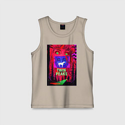 Майка детская хлопок Загадка Лоры Палмер, цвет: миндальный