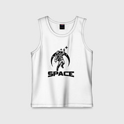 Майка детская хлопок Space mood, цвет: белый