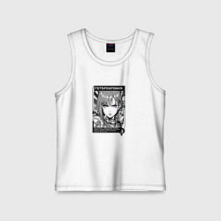 Майка детская хлопок Девушка с гетерохромией, цвет: белый