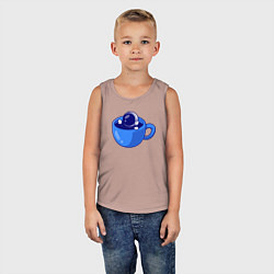 Майка детская хлопок Космос в кружке, цвет: пыльно-розовый — фото 2