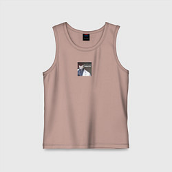 Майка детская хлопок Бизнес дело непростое, цвет: пыльно-розовый