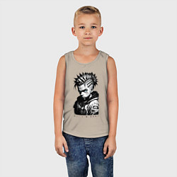 Майка детская хлопок Чувак Барт Симпсон, цвет: миндальный — фото 2