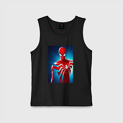 Майка детская хлопок Новый человек паук игра, цвет: черный