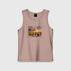 Майка детская хлопок Жизнь - не поле перейти, цвет: пыльно-розовый