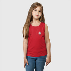 Майка детская хлопок Угрюмый дед мороз, цвет: красный — фото 2