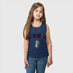 Майка детская хлопок AcDc - roook, цвет: тёмно-синий — фото 2