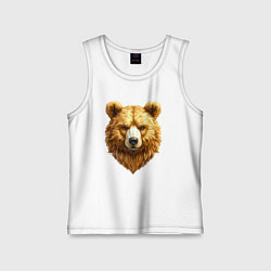 Майка детская хлопок Золотой медведь, цвет: белый
