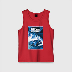 Майка детская хлопок Назад в будущее - делориан, цвет: красный