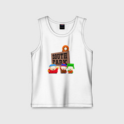 Майка детская хлопок Персонажи Южный парк, цвет: белый