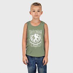 Майка детская хлопок Гарри Поттер - герб гриффиндор, цвет: авокадо — фото 2