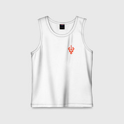 Майка детская хлопок Славянский символ руевит, цвет: белый