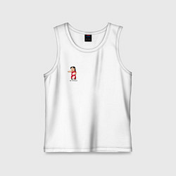 Майка детская хлопок Лило не трогала, цвет: белый