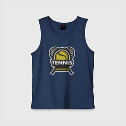 Майка детская хлопок Tennis championship, цвет: тёмно-синий