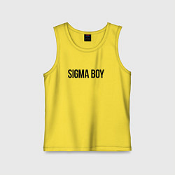 Майка детская хлопок Sigma - boy, цвет: желтый