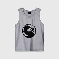 Майка детская хлопок Смертельная битва - логотип, цвет: меланж