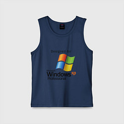 Майка детская хлопок Предназначен для windows xp, цвет: тёмно-синий