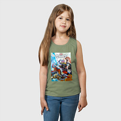 Майка детская хлопок Персонажи - Marvel rivals, цвет: авокадо — фото 2