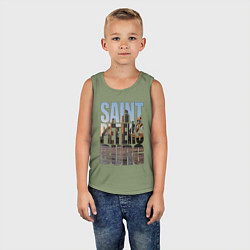 Майка детская хлопок Санкт-Петербург Большеохтинский мост, цвет: авокадо — фото 2