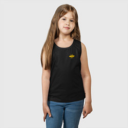 Майка детская хлопок Воздушно-космические силы: эмблема, цвет: черный — фото 2