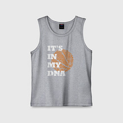 Майка детская хлопок Баскетбольный ДНК, цвет: меланж