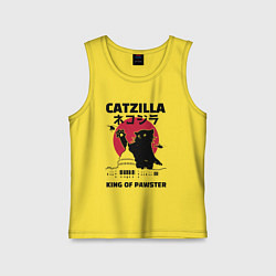 Майка детская хлопок Котзилла, цвет: желтый