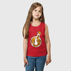 Майка детская хлопок Золотая рыбка в колбе, цвет: красный — фото 2
