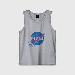 Майка детская хлопок Пицца, цвет: меланж