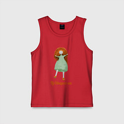 Майка детская хлопок Рыжеволосая принцесса, цвет: красный