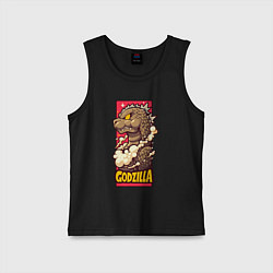 Майка детская хлопок Pink godzilla, цвет: черный