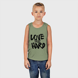 Майка детская хлопок Люби меня крепко, цвет: авокадо — фото 2