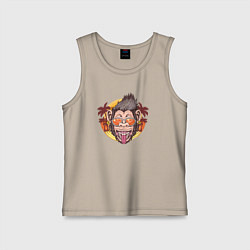 Майка детская хлопок Summer monkey, цвет: миндальный