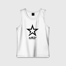 Майка детская хлопок Maria - star, цвет: белый