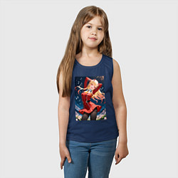 Майка детская хлопок Марин Китагава косплей 002 Darling in the Franxx, цвет: тёмно-синий — фото 2