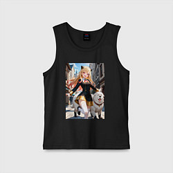 Майка детская хлопок Марин Китагава косплей Ани Форджер, цвет: черный