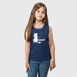 Майка детская хлопок Ковид идиот, цвет: тёмно-синий — фото 2