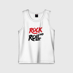 Майка детская хлопок Rock and roll star, цвет: белый