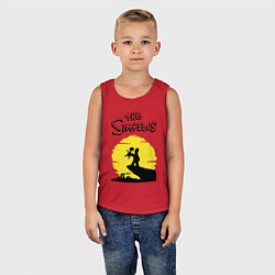 Майка детская хлопок Симпсоны - король лев, цвет: красный — фото 2