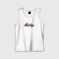 Майка детская хлопок Новый день, цвет: белый