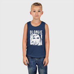 Майка детская хлопок Blondie, цвет: тёмно-синий — фото 2