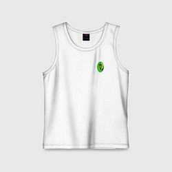 Майка детская хлопок Зелёный уличный фонарь, цвет: белый