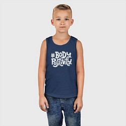 Майка детская хлопок Бодипозитивчик, цвет: тёмно-синий — фото 2