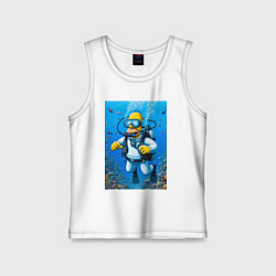 Детская майка Homer diving - ai art fantasy